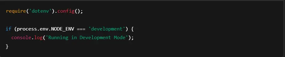 use dotenv in node js