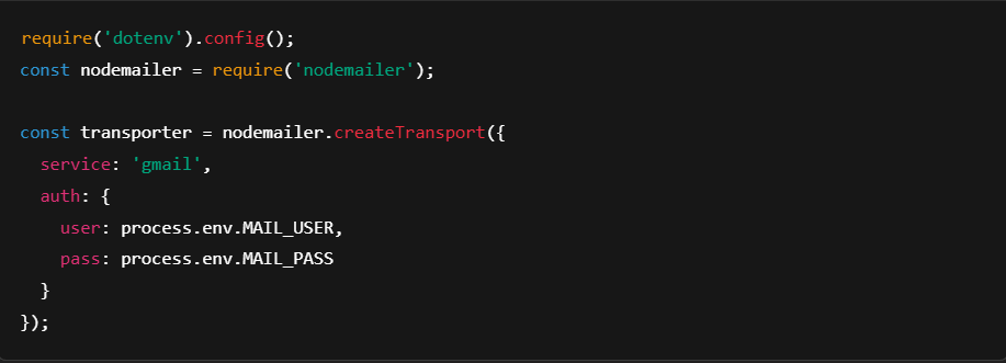 use dotenv in node js
