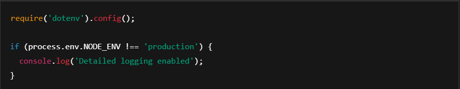 use dotenv in node js