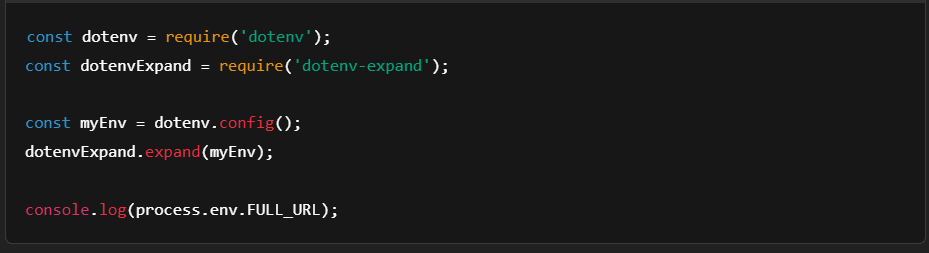 use dotenv in node js