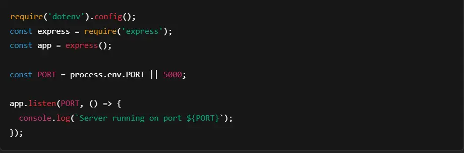 use dotenv in node js