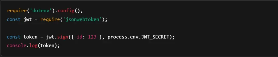 use dotenv in node js